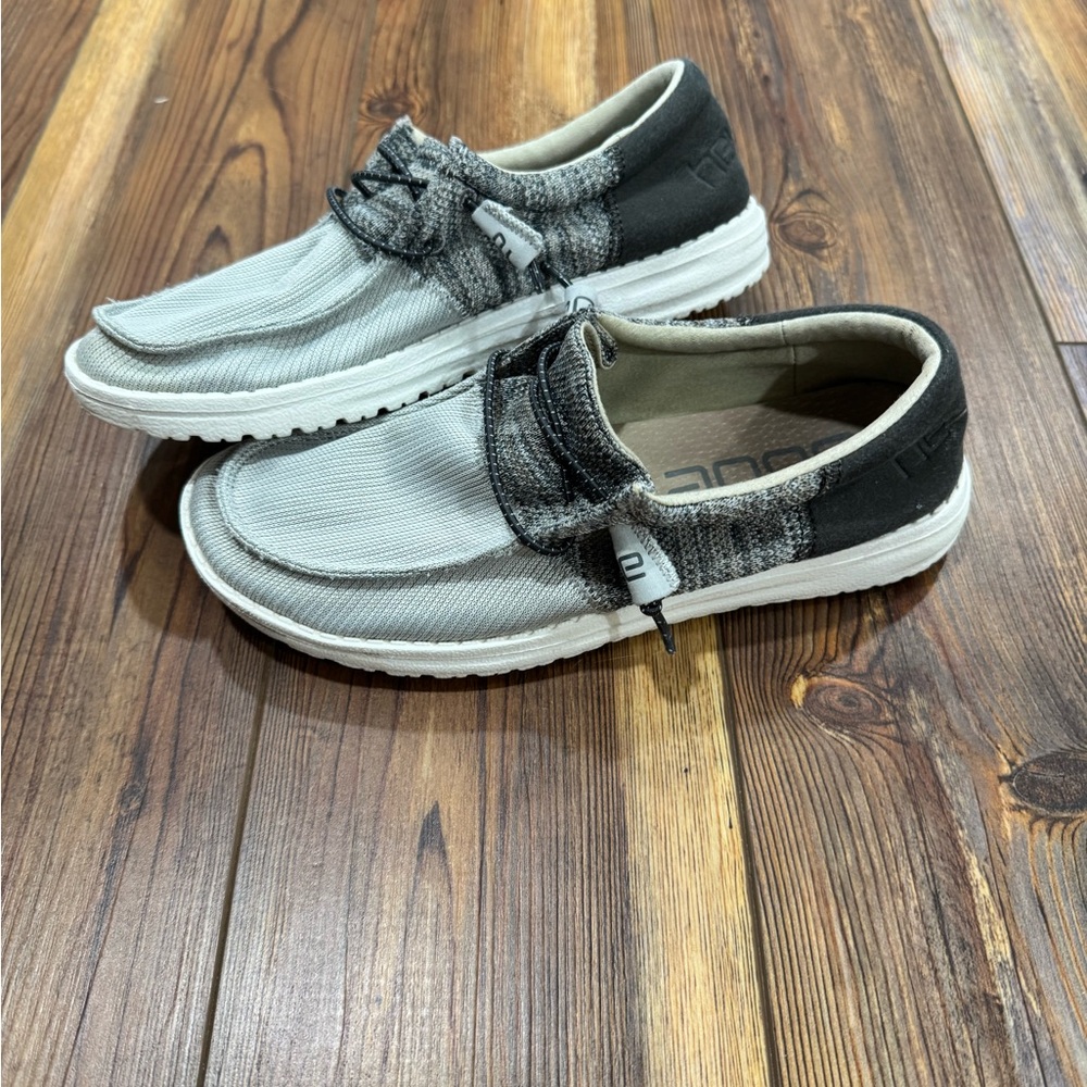 Hey Dude Black and Gray Loafers